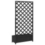 Planter with solid black spruce wood trellis by , Pots and planters - Ref: Foro24-365481, Price: 90,35 €, Discount: %