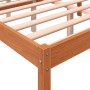 Cama para mayores madera maciza de pino marrón cera 135x190 cm de , Camas y somieres - Ref: Foro24-844153, Precio: 125,59 €, ...