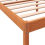 Solid pine wood bed for seniors, brown wax finish, 90x190 cm by , Beds and slatted bases - Ref: Foro24-844151, Price: 106,27 ...