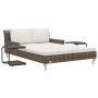 Double garden lounger with brown synthetic rattan cushions by , Outdoor beds - Ref: Foro24-48130, Price: 540,63 €, Discount: %