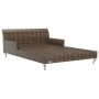 Double garden lounger with brown synthetic rattan cushions by , Outdoor beds - Ref: Foro24-48130, Price: 540,63 €, Discount: %