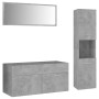 Juego de muebles de baño madera de ingeniería gris hormigón de , Muebles de baño - Ref: Foro24-3070986, Precio: 142,99 €, Des...