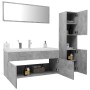 Juego de muebles de baño madera de ingeniería gris hormigón de , Muebles de baño - Ref: Foro24-3070986, Precio: 142,99 €, Des...