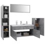 Juego de muebles de baño madera de ingeniería gris hormigón de , Muebles de baño - Ref: Foro24-3071121, Precio: 399,38 €, Des...