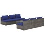 7-piece garden sofa set and gray synthetic rattan cushions by , Garden sets - Ref: Foro24-3101462, Price: 431,99 €, Discount: %