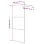 Black semi-frosted ESG glass shower screen 90x195 cm by , Shower walls and screens - Ref: Foro24-152106, Price: 154,49 €, Dis...