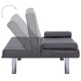 Sofá cama con dos almohadas de cuero sintético gris de vidaXL, Sofás - Ref: Foro24-282181, Precio: 189,99 €, Descuento: %