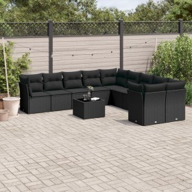 11-teiliges Gartensofa-Set und schwarze synthetische Rattankissen von , Gartensets - Ref: Foro24-3250084, Preis: 720,56 €, Ra...