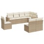 Garden sofa set with beige cushions 8 pcs PE rattan by , Garden sets - Ref: Foro24-3219058, Price: 631,00 €, Discount: %