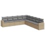 9-teiliges Gartensofa-Set mit beigen synthetischen Rattankissen von , Gartensets - Ref: Foro24-3219079, Preis: 588,82 €, Raba...