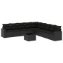 Set de sofás de jardín 10 pzas cojines ratán sintético negro de , Conjuntos de jardín - Ref: Foro24-3219085, Precio: 582,99 €...