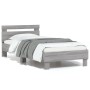 Cama con cabecero madera de ingeniería gris Sonoma 75x190 cm de , Camas y somieres - Ref: Foro24-838573, Precio: 75,03 €, Des...