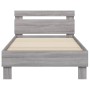 Cama con cabecero madera de ingeniería gris Sonoma 75x190 cm de , Camas y somieres - Ref: Foro24-838573, Precio: 75,03 €, Des...