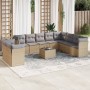 11-teiliges Gartensofa-Set mit beigen synthetischen Rattankissen von , Gartensets - Ref: Foro24-3249708, Preis: 744,61 €, Rab...