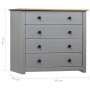 Armario auxiliar madera de pino Panamá Range gris 80x40x73 cm de vidaXL, Aparadores - Ref: Foro24-282659, Precio: 134,30 €, D...