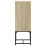 Armario auxiliar con puerta de vidrio roble Sonoma 35x37x100 cm de , Aparadores - Ref: Foro24-836555, Precio: 49,32 €, Descue...