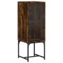 Armario auxiliar con puerta de vidrio roble ahumado 35x37x100cm de , Aparadores - Ref: Foro24-836557, Precio: 50,98 €, Descue...