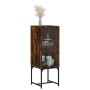 Auxiliary cabinet with smoked oak glass door 35x37x100cm by , Sideboards - Ref: Foro24-836557, Price: 49,40 €, Discount: %