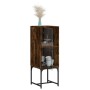 Auxiliary cabinet with smoked oak glass door 35x37x100cm by , Sideboards - Ref: Foro24-836557, Price: 49,40 €, Discount: %