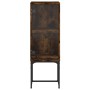 Armario auxiliar con puerta de vidrio roble ahumado 35x37x100cm de , Aparadores - Ref: Foro24-836557, Precio: 50,98 €, Descue...