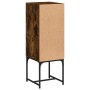 Armario auxiliar con puerta de vidrio roble ahumado 35x37x100cm de , Aparadores - Ref: Foro24-836557, Precio: 50,98 €, Descue...