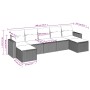 7-teiliges Gartensofa-Set und beigefarbene synthetische Rattankissen von , Modulare Sofas für den Außenbereich - Ref: Foro24-...