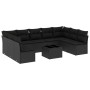 Garden sofa set 10 pieces with black synthetic rattan cushions by , Garden sets - Ref: Foro24-3249914, Price: 616,45 €, Disco...