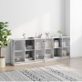 Estantería con puertas madera gris Sonoma 204x37x75 cm de , Librerías y estanterías - Ref: Foro24-3206536, Precio: 203,24 €, ...