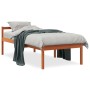 Cama para mayores madera maciza de pino marrón cera 75x190 cm de , Camas y somieres - Ref: Foro24-844150, Precio: 88,27 €, De...