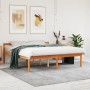 Bed for seniors solid wax brown pine wood 150x200 cm by , Beds and slatted bases - Ref: Foro24-844159, Price: 132,20 €, Disco...