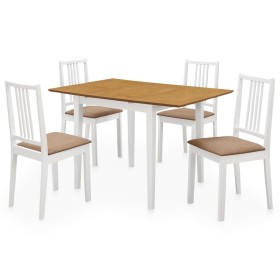 5-teiliges Esszimmermöbel-Set aus weißem MDF von , Möbelsets für Küchen und Esszimmer - Ref: Foro24-276409, Preis: 349,85 €, ...