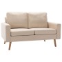 Set of 3-piece cream-colored fabric sofas by , Sofas - Ref: Foro24-3056647, Price: 810,83 €, Discount: %