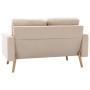 Set of 3-piece cream-colored fabric sofas by , Sofas - Ref: Foro24-3056647, Price: 810,83 €, Discount: %