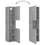 Concrete Gray Engineered Wood Bathroom Furniture Set by , Bathroom furniture - Ref: Foro24-3071526, Price: 466,99 €, Discount: %