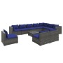 Garden furniture set 11 pieces and gray synthetic rattan cushions by , Garden sets - Ref: Foro24-3102606, Price: 924,23 €, Di...