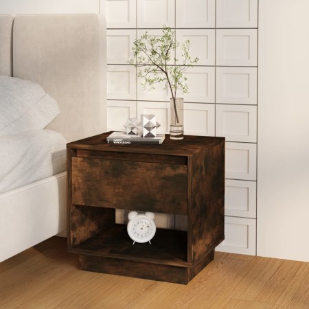 Engineered wood smoked oak bedside table 45x34x44 cm by vidaXL, Nightstands - Ref: Foro24-812981, Price: 34,05 €, Discount: %