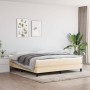 Cama box spring con colchón tela color crema 180x200 cm de , Camas y somieres - Ref: Foro24-3144098, Precio: 503,00 €, Descue...