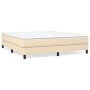 Cama box spring con colchón tela color crema 180x200 cm de , Camas y somieres - Ref: Foro24-3144098, Precio: 503,00 €, Descue...