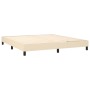 Cama box spring con colchón tela color crema 180x200 cm de , Camas y somieres - Ref: Foro24-3144098, Precio: 503,00 €, Descue...