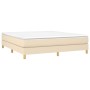 Box spring bed with cream fabric mattress 180x200 cm by , Beds and slatted bases - Ref: Foro24-3144196, Price: 485,04 €, Disc...