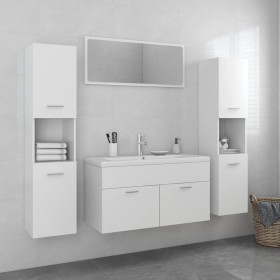 Juego de muebles de baño madera de ingeniería blanco de , Muebles de baño - Ref: Foro24-3071243, Precio: 365,99 €, Descuento: %