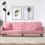 Sofá cama con reposabrazos terciopelo rosa de , Sofás - Ref: Foro24-351947, Precio: 250,35 €, Descuento: %