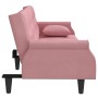 Pink velvet sofa bed with armrests by , Sofas - Ref: Foro24-351947, Price: 250,35 €, Discount: %