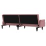 Pink velvet sofa bed with armrests by , Sofas - Ref: Foro24-351947, Price: 250,35 €, Discount: %