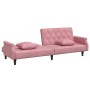 Pink velvet sofa bed with armrests by , Sofas - Ref: Foro24-351947, Price: 250,35 €, Discount: %