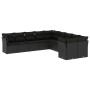 Set Gartensofas 10 Stück Kissen synthetisches Rattan schwarz von , Gartensets - Ref: Foro24-3250074, Preis: 658,93 €, Rabatt: %