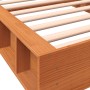 Wax brown solid pine wood bed frame 90x200 cm by , Beds and slatted bases - Ref: Foro24-844431, Price: 104,96 €, Discount: %