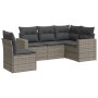 Gartensofa-Set mit Kissen, 5-teilig, graues synthetisches Rattan von , Gartensets - Ref: Foro24-3218960, Preis: 346,21 €, Rab...