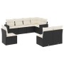 Set aus 8-teiligen Gartensofas und Kissen Kunstrattan schwarz von , Gartensets - Ref: Foro24-3219056, Preis: 508,76 €, Rabatt: %