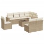 9-teiliges Gartensofa-Set mit beigen synthetischen Rattankissen von , Gartensets - Ref: Foro24-3219068, Preis: 703,99 €, Raba...